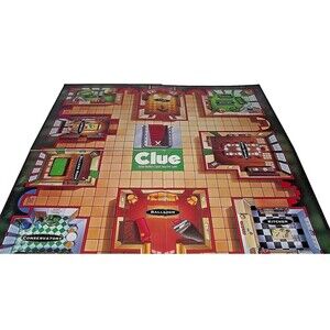Classic Clue Detective Game Replacement Playing Board Wall Decor Parker Bro 1998
